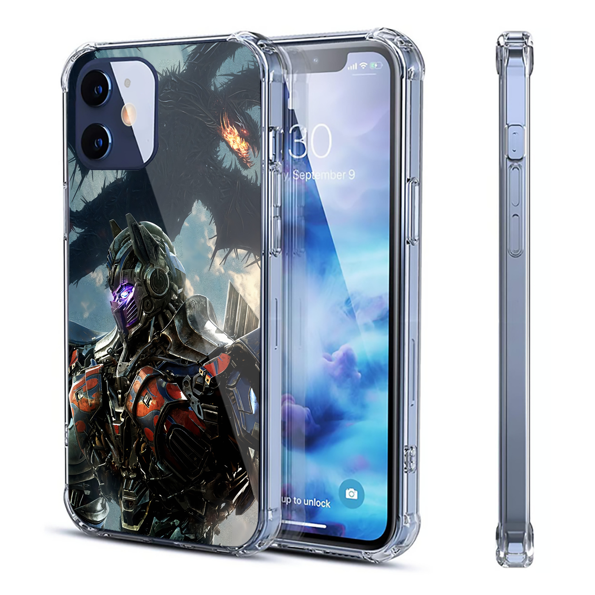 （画像用） Transformers トランスフォーマー 【iPhone 12シリーズ対応】透明スマホケース（クリアソフトケース）